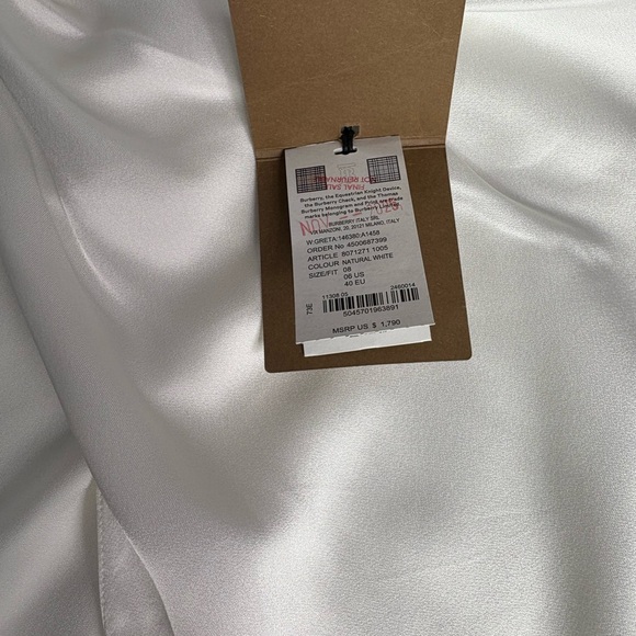 Burberry Cream Draped Front Blouse - Picture 3 of 8